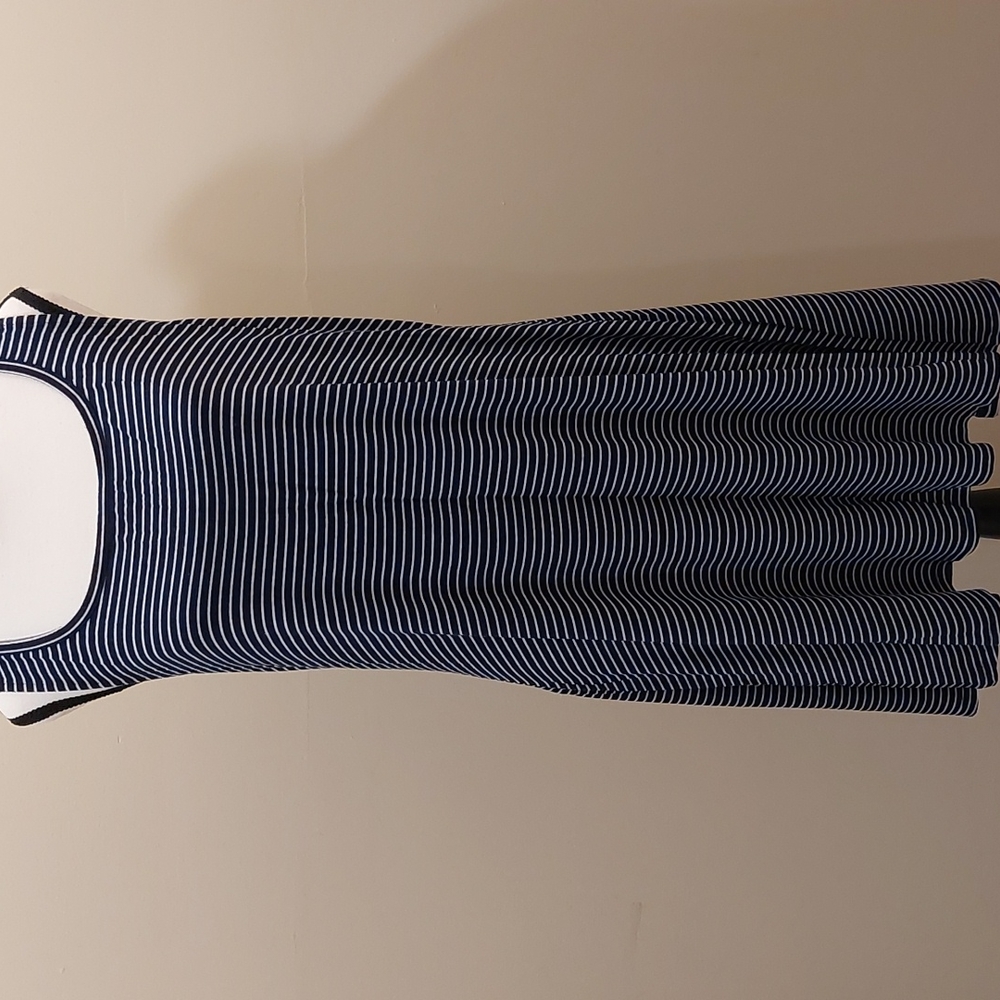 Daily Ritual Striped Navy Racerback Dress